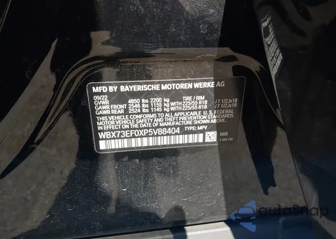 2023 BMW X1 xDrive28I z USA, uszkodzony, nr VIN WBX73EF0XP5V88404